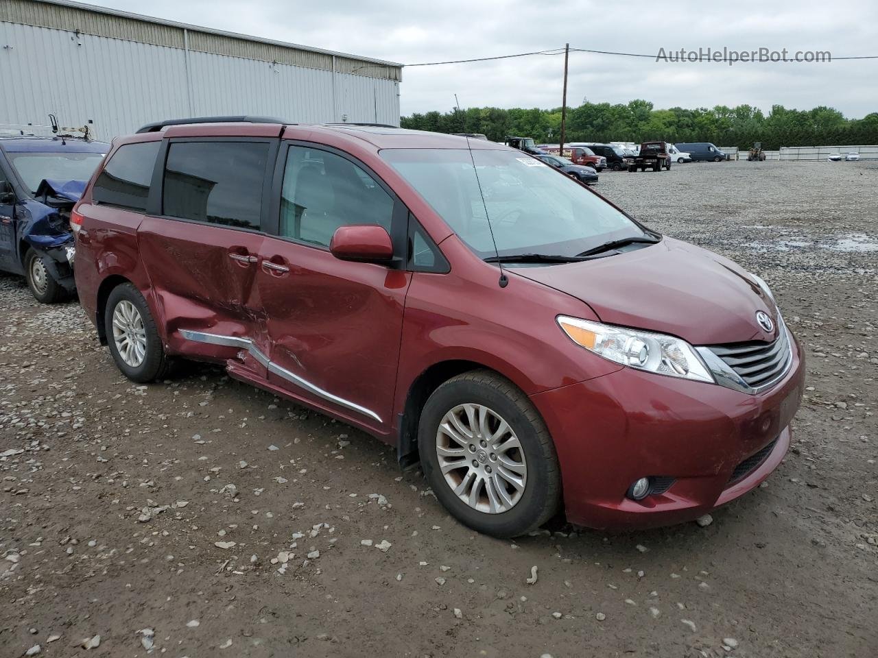 2014 Toyota Sienna Xle Maroon vin: 5TDYK3DC9ES415518