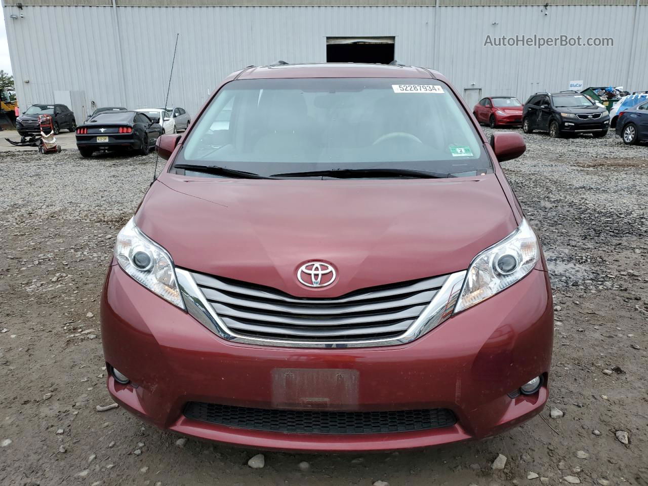 2014 Toyota Sienna Xle Темно-бордовый vin: 5TDYK3DC9ES415518