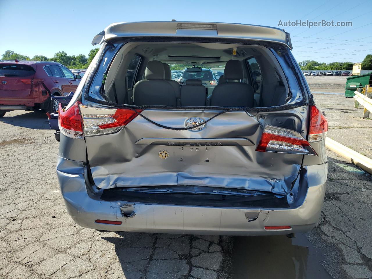 2014 Toyota Sienna Xle Silver vin: 5TDYK3DC9ES445523