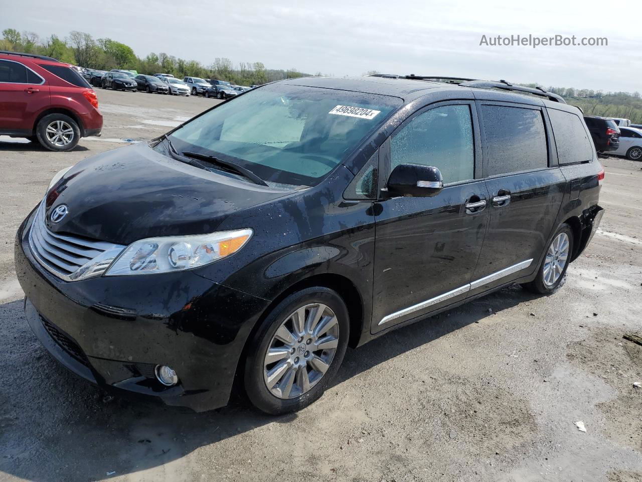 2014 Toyota Sienna Xle Black vin: 5TDYK3DC9ES477548