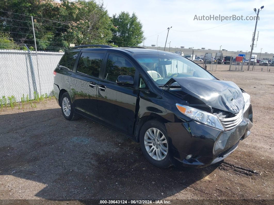 2014 Toyota Sienna Xle V6 8 Passenger Black vin: 5TDYK3DCXES459866