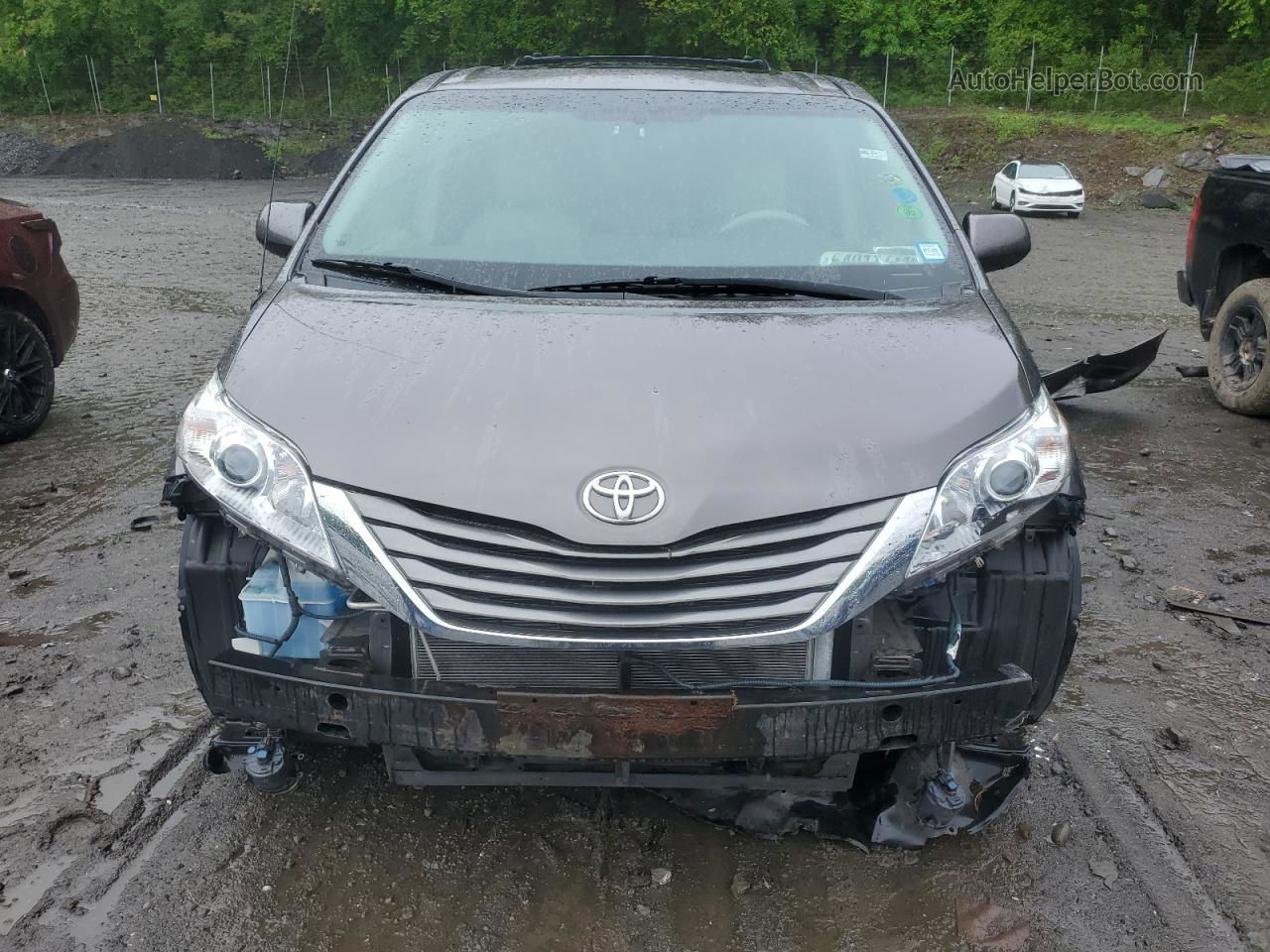 2014 Toyota Sienna Xle Gray vin: 5TDYK3DCXES491281