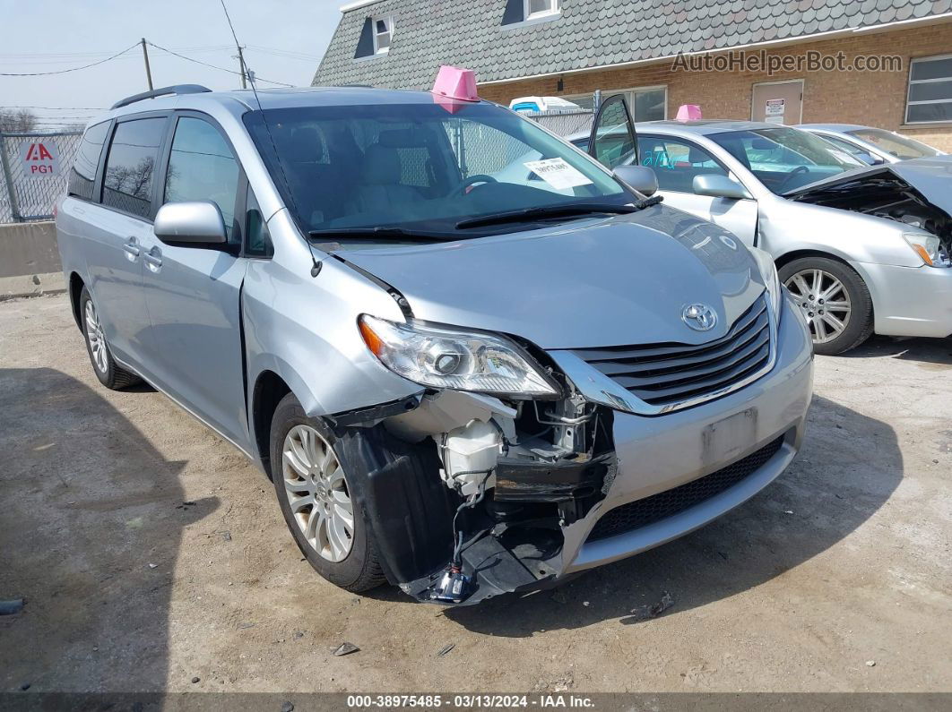 2014 Toyota Sienna Xle V6 8 Passenger Silver vin: 5TDYK3DCXES517135