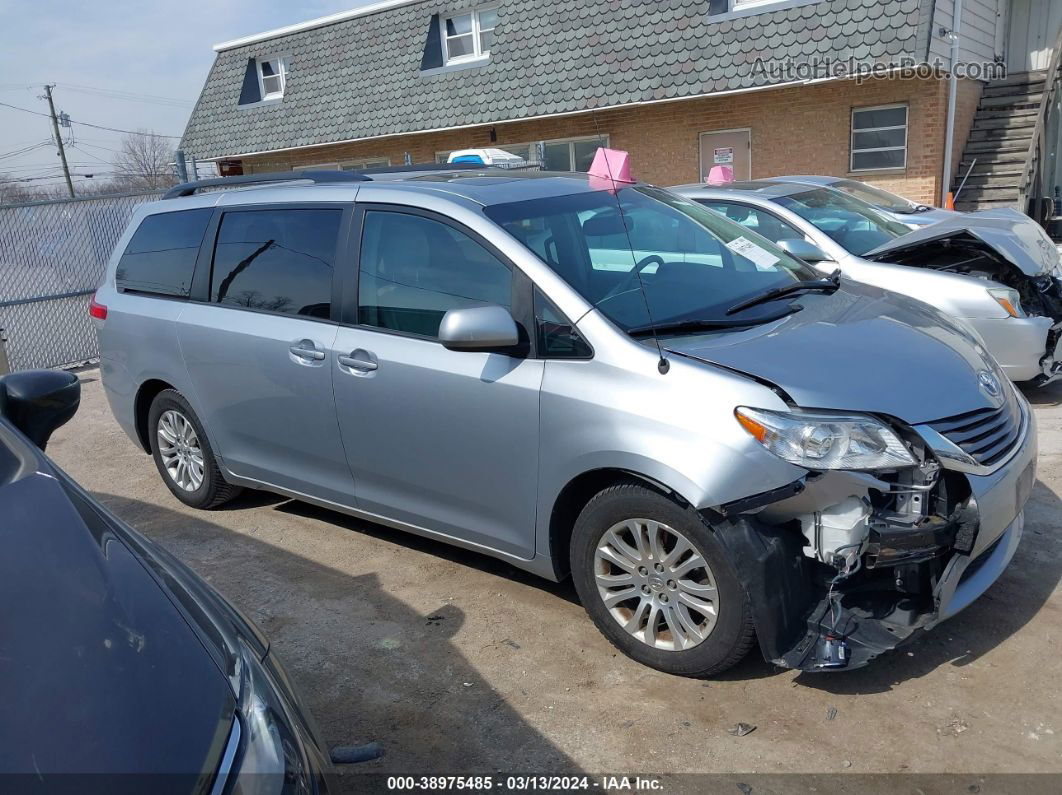 2014 Toyota Sienna Xle V6 8 Passenger Silver vin: 5TDYK3DCXES517135