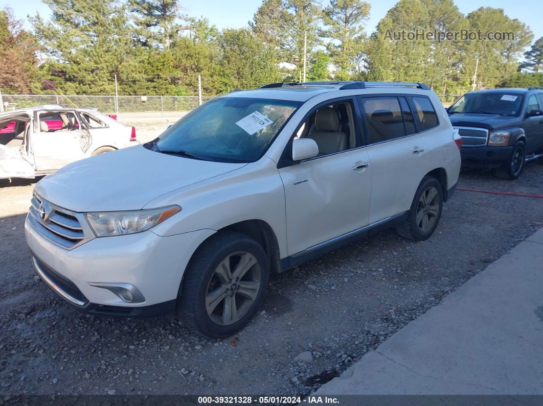 2011 Toyota Highlander Limited V6 White vin: 5TDYK3EH7BS039150