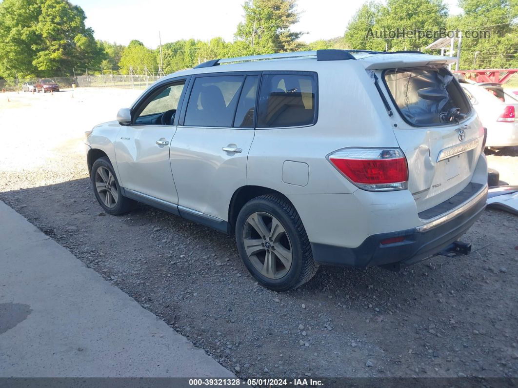 2011 Toyota Highlander Limited V6 White vin: 5TDYK3EH7BS039150