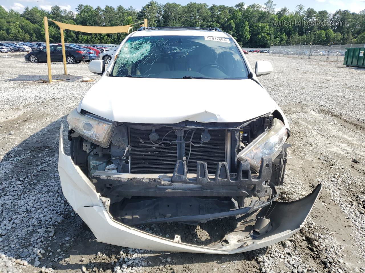 2011 Toyota Highlander Limited White vin: 5TDYK3EH9BS034368