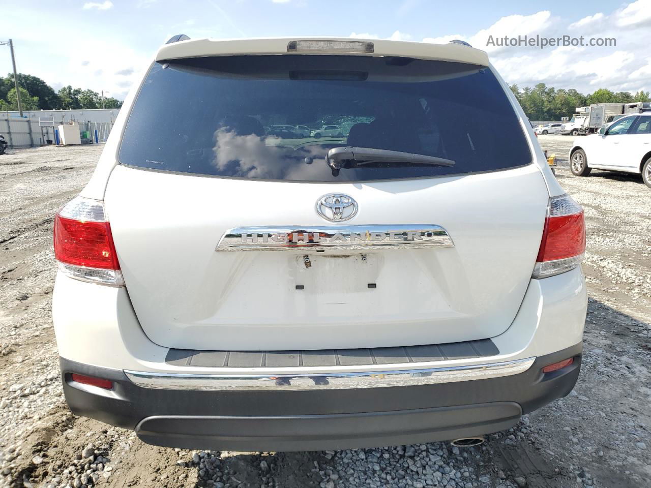 2011 Toyota Highlander Limited White vin: 5TDYK3EH9BS034368