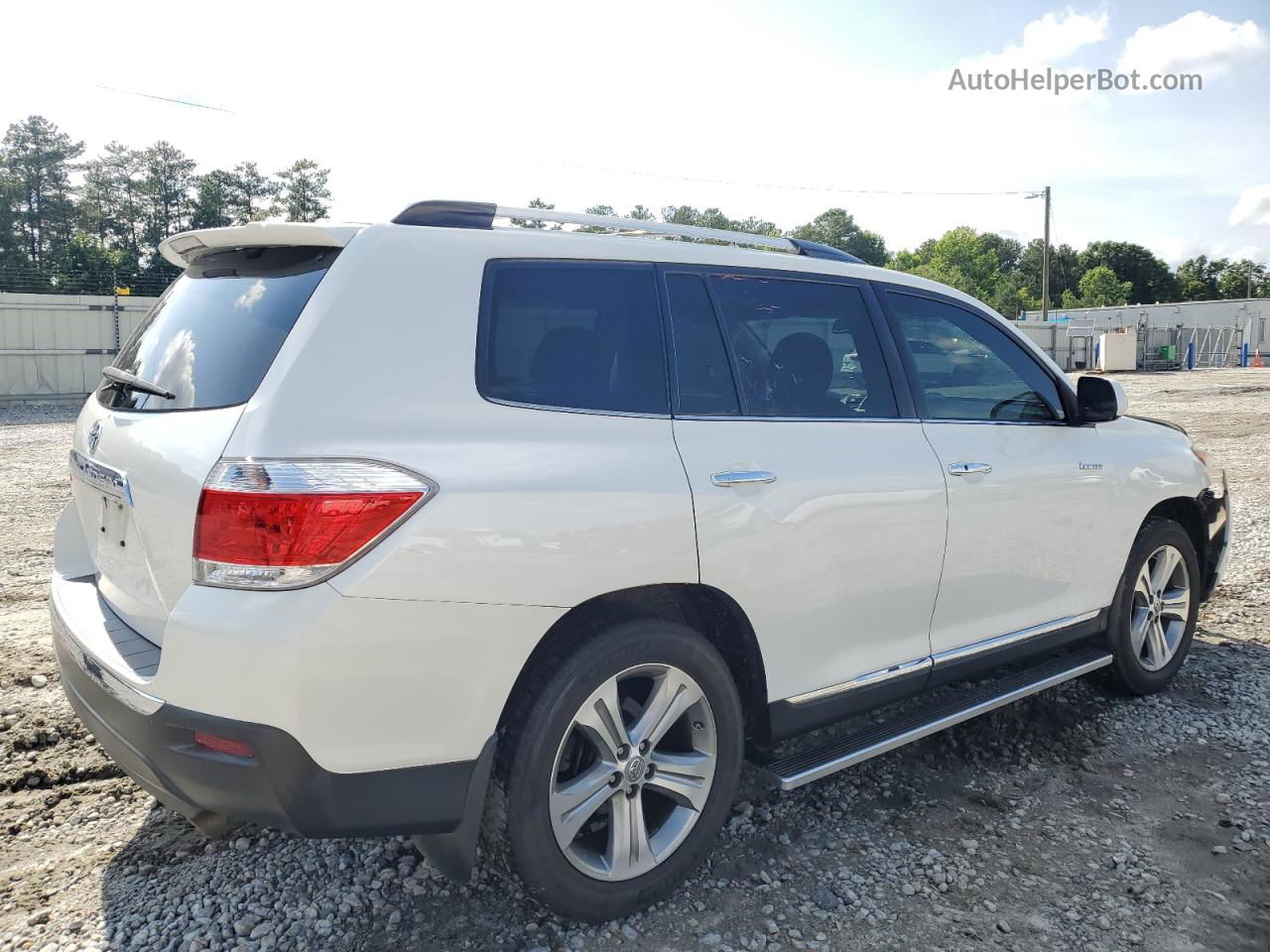 2011 Toyota Highlander Limited White vin: 5TDYK3EH9BS034368