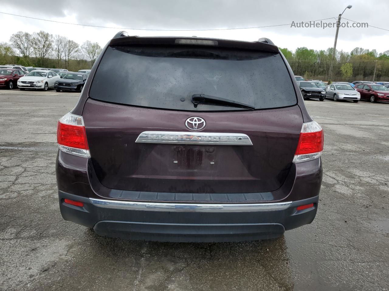 2011 Toyota Highlander Limited Бордовый vin: 5TDYK3EHXBS043922