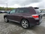 2011 Toyota Highlander Limited Burgundy vin: 5TDYK3EHXBS043922