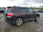 2011 Toyota Highlander Limited Бордовый vin: 5TDYK3EHXBS043922