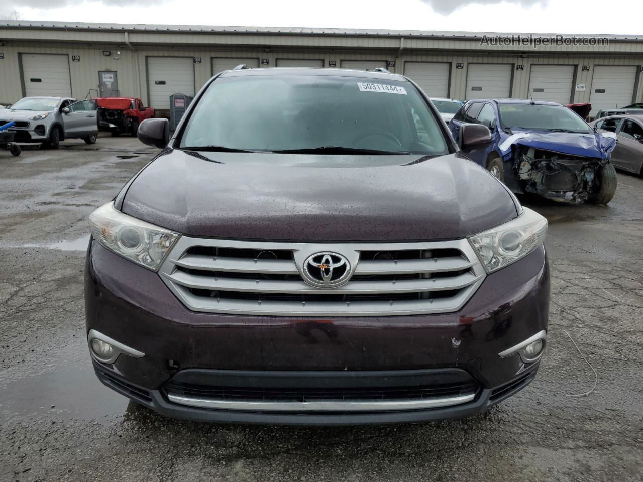 2011 Toyota Highlander Limited Burgundy vin: 5TDYK3EHXBS043922