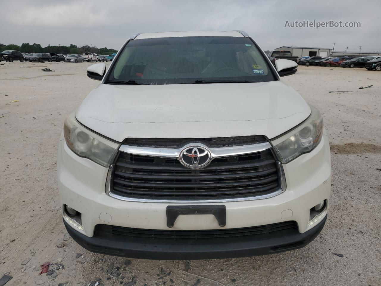 2016 Toyota Highlander Limited White vin: 5TDYKRFH2GS185786