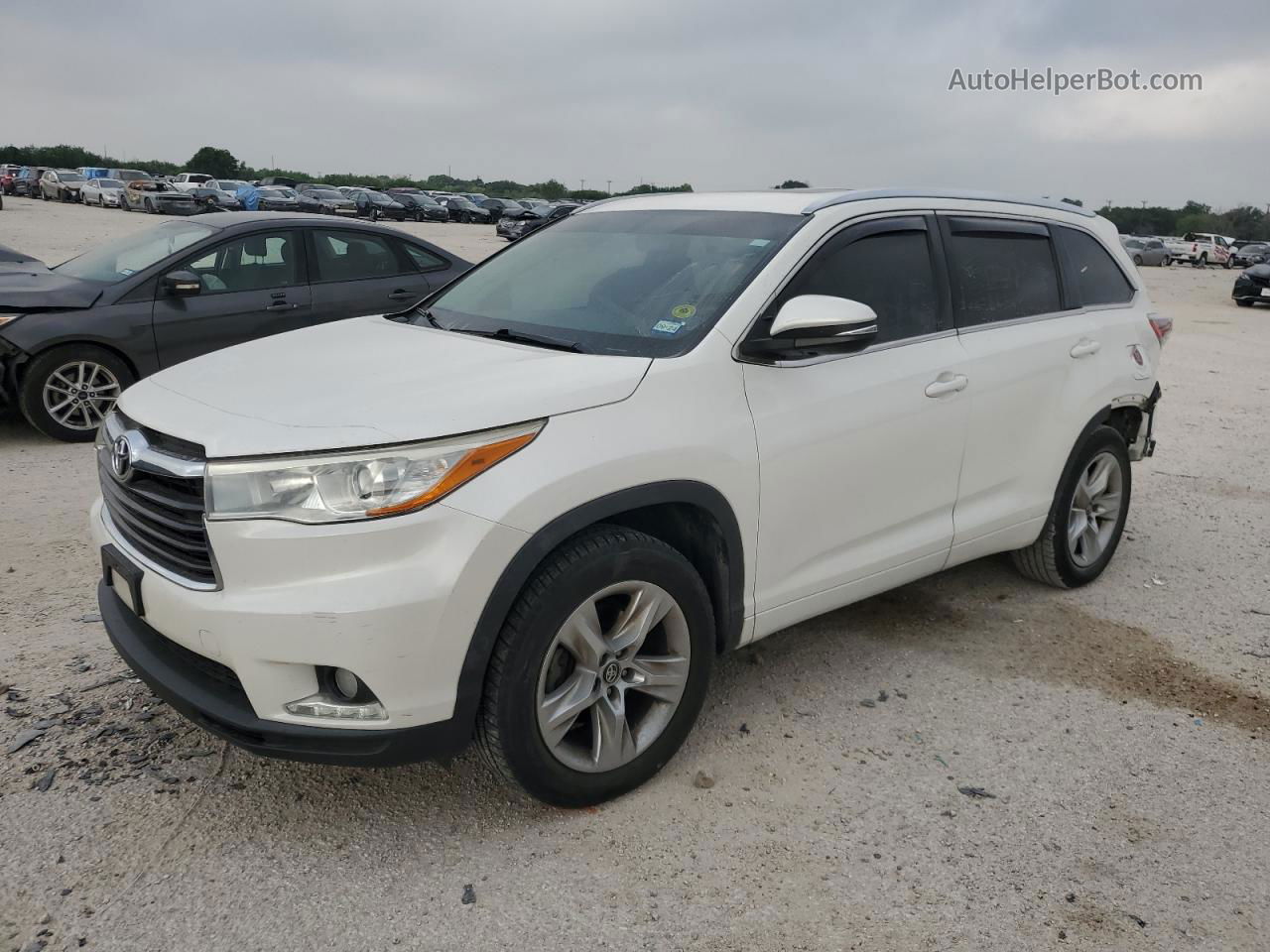 2016 Toyota Highlander Limited White vin: 5TDYKRFH2GS185786