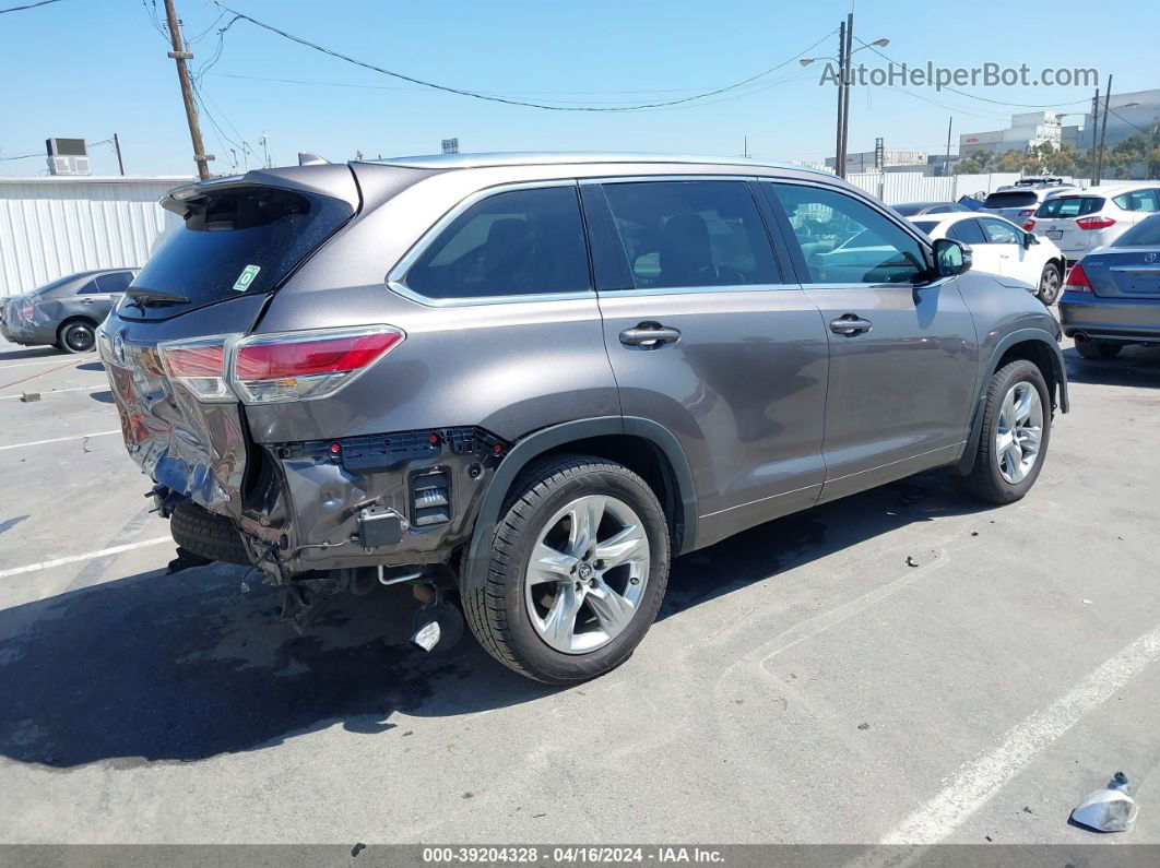 2016 Toyota Highlander Limited V6 Gray vin: 5TDYKRFH5GS146996