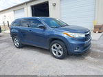 2016 Toyota Highlander Limited V6 Blue vin: 5TDYKRFH7GS127799