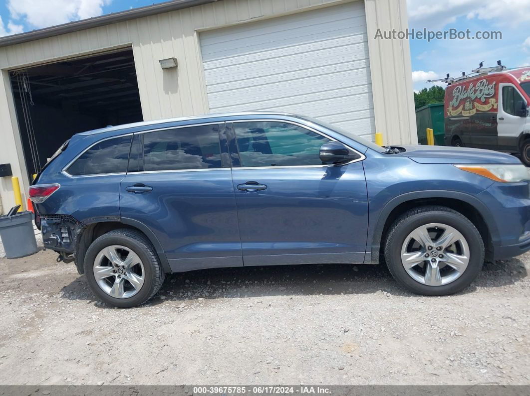 2016 Toyota Highlander Limited V6 Синий vin: 5TDYKRFH7GS127799