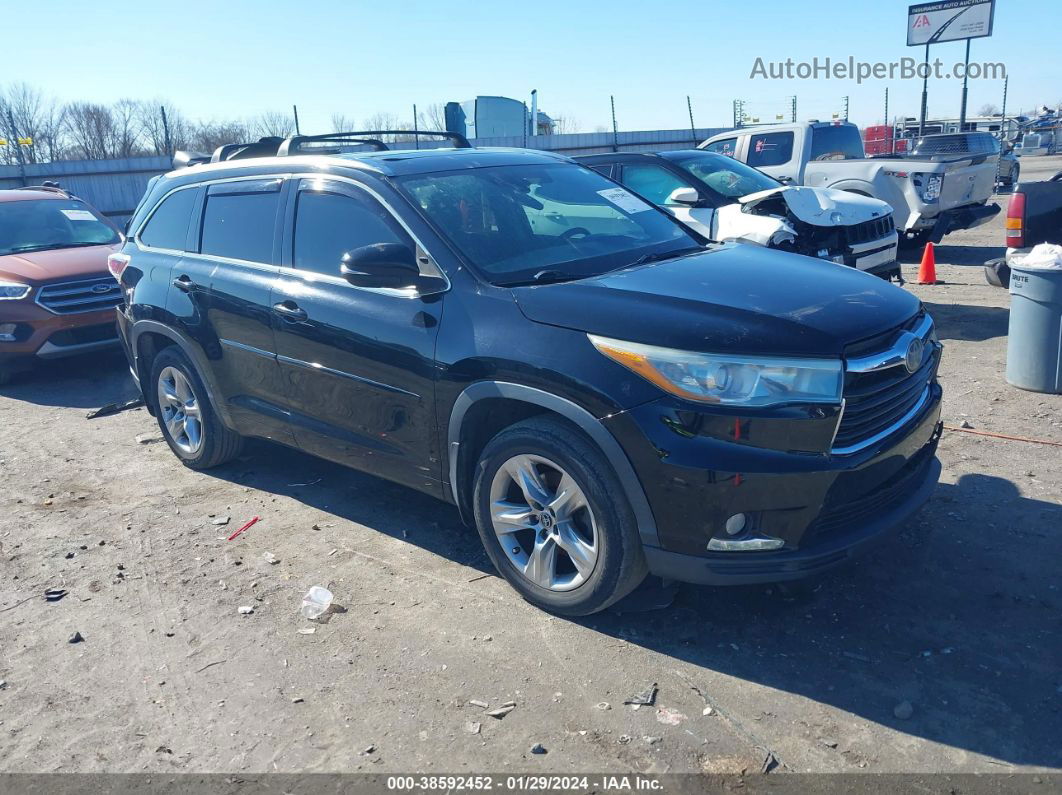 2016 Toyota Highlander Limited Platinum V6 Black vin: 5TDYKRFH8GS141078