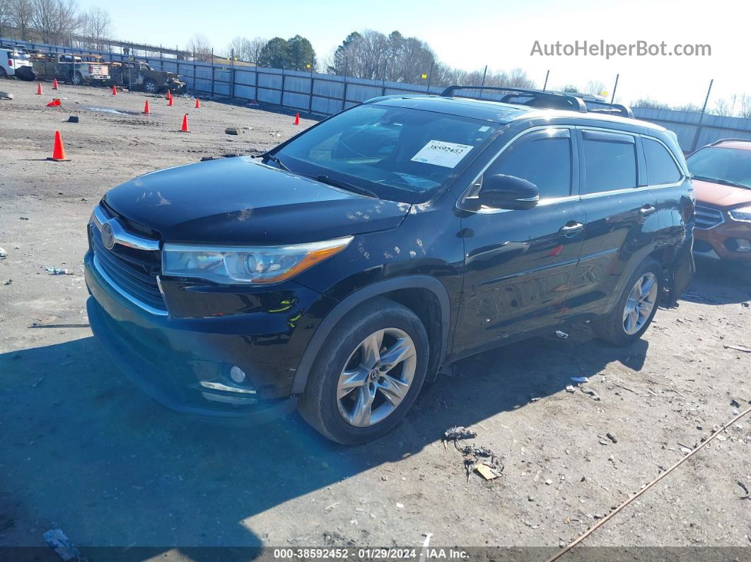 2016 Toyota Highlander Limited Platinum V6 Black vin: 5TDYKRFH8GS141078