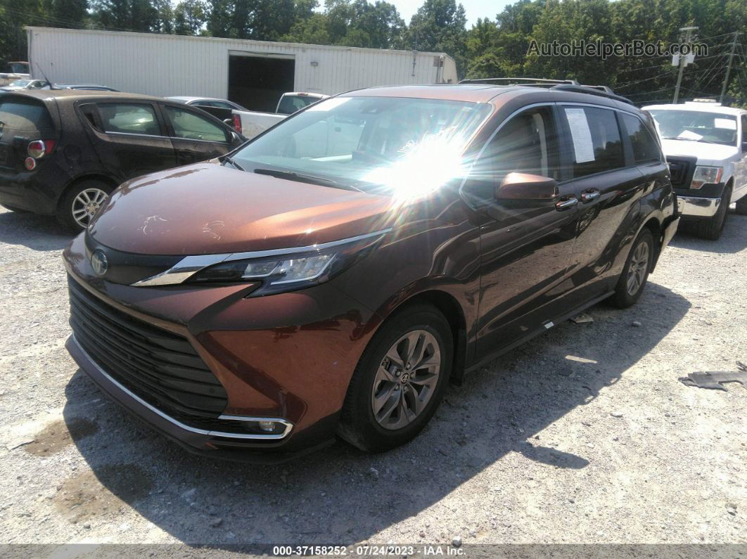 2022 Toyota Sienna Xle Tan vin: 5TDYRKEC0NS103639