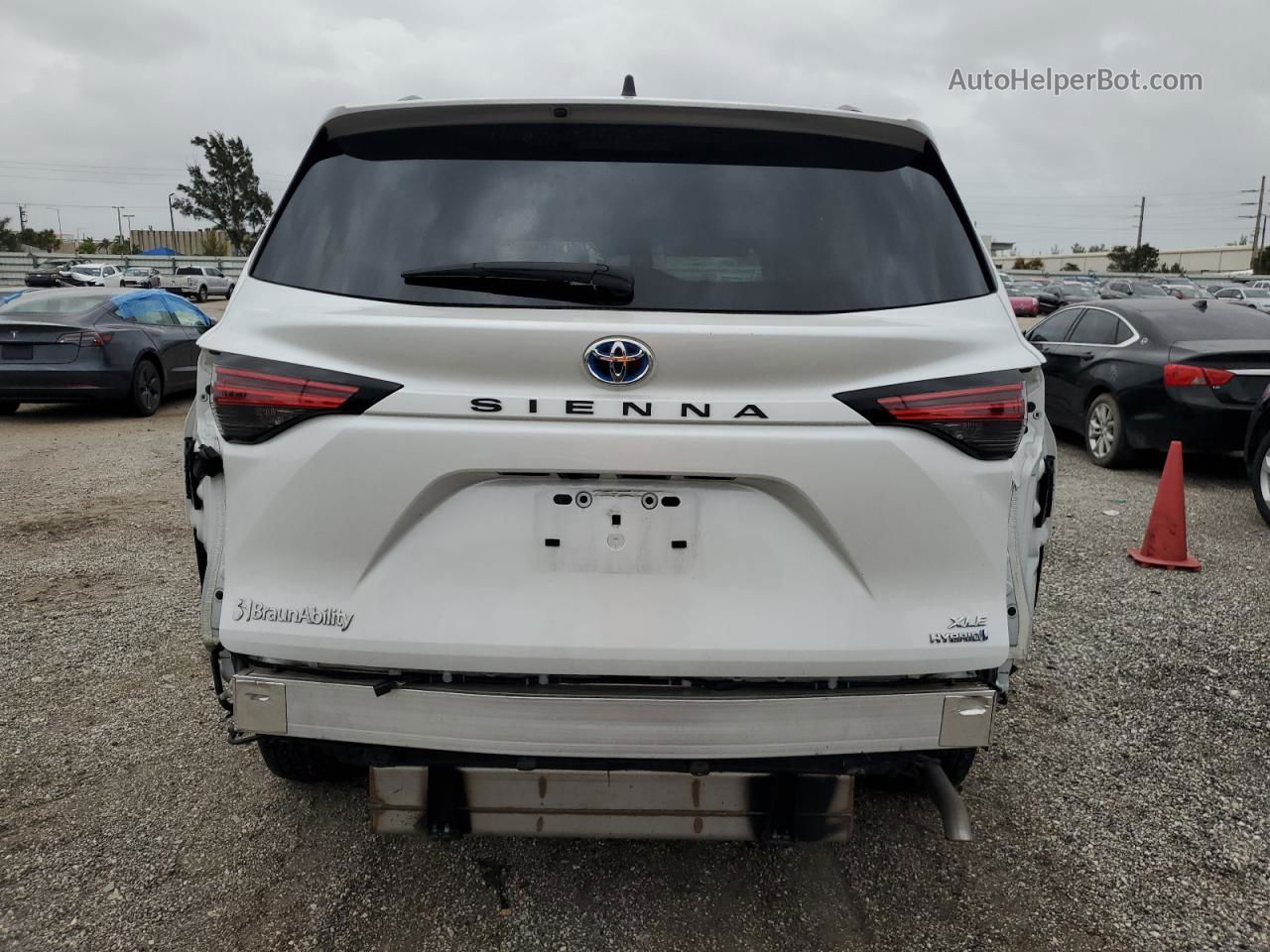 2022 Toyota Sienna Xle White vin: 5TDYRKEC0NS114219