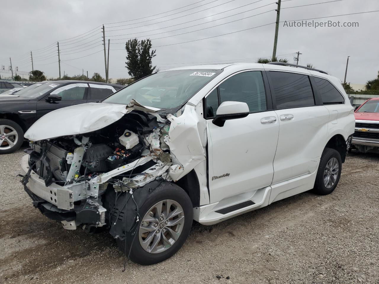 2022 Toyota Sienna Xle White vin: 5TDYRKEC0NS114219