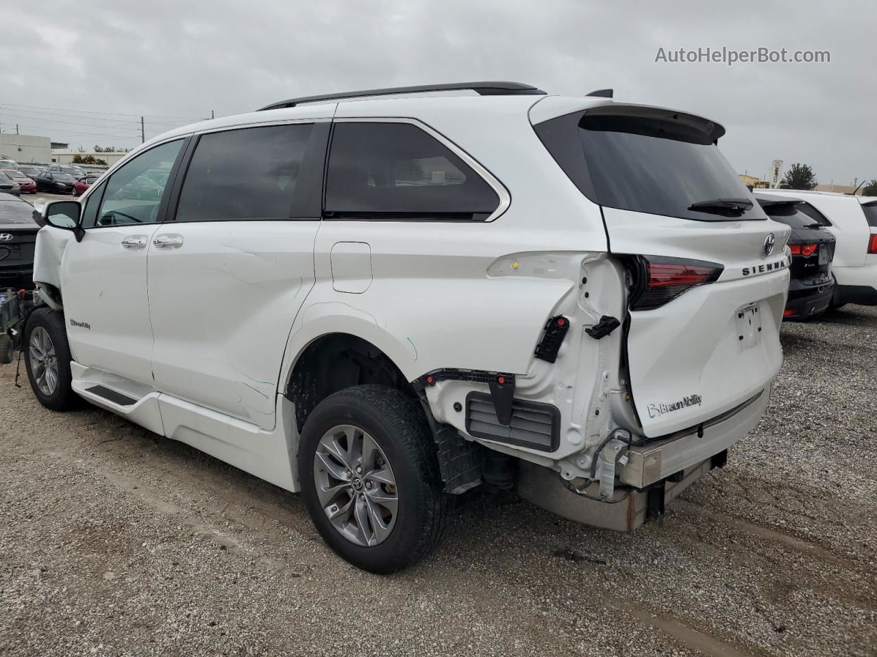 2022 Toyota Sienna Xle White vin: 5TDYRKEC0NS114219