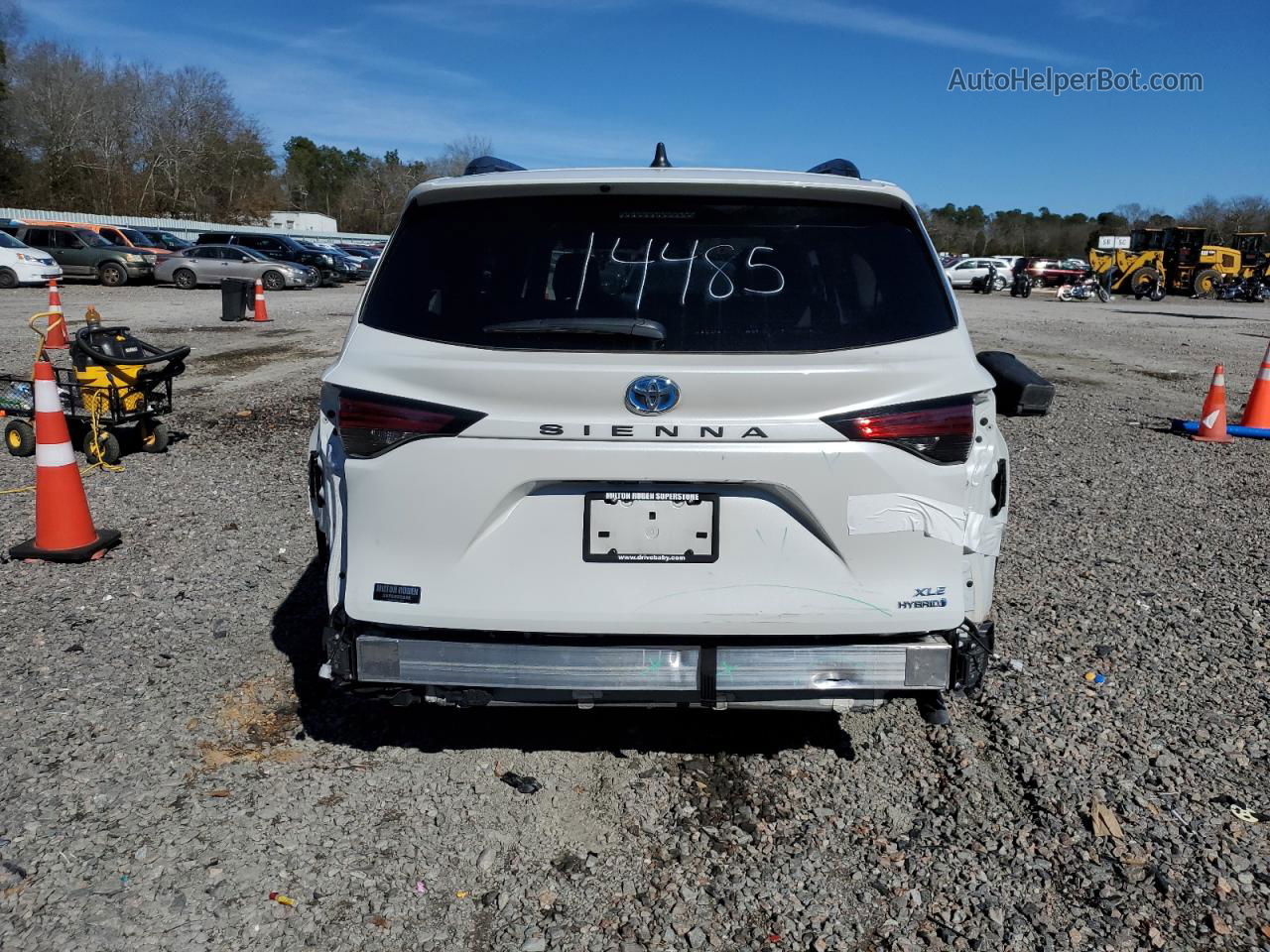 2022 Toyota Sienna Xle White vin: 5TDYRKEC1NS080291