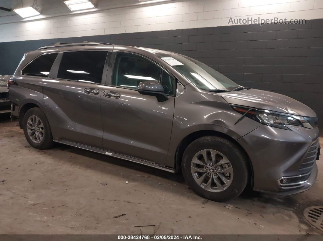 2022 Toyota Sienna Xle Серый vin: 5TDYRKEC1NS087077