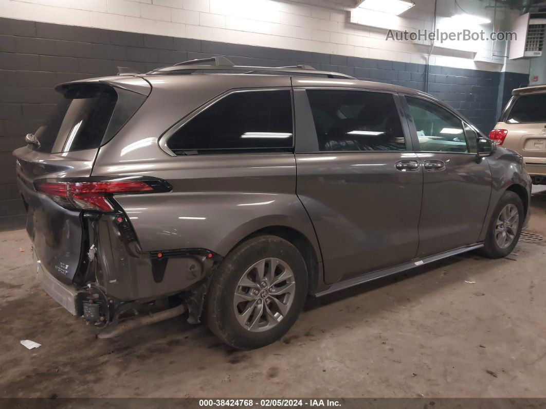 2022 Toyota Sienna Xle Серый vin: 5TDYRKEC1NS087077