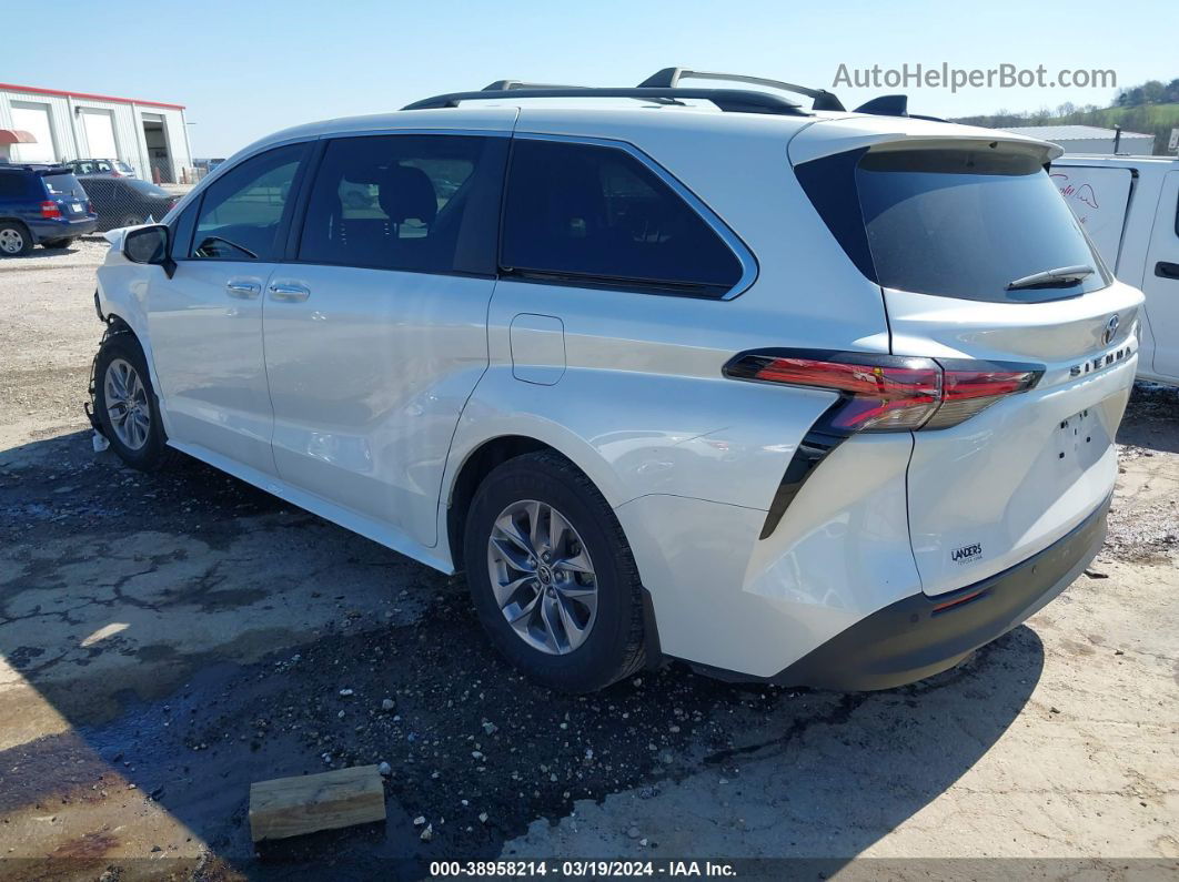 2022 Toyota Sienna Xle White vin: 5TDYRKEC2NS087671