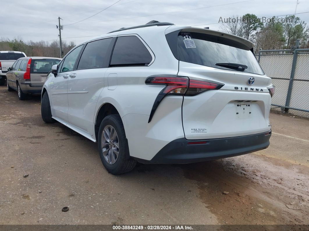 2022 Toyota Sienna Xle White vin: 5TDYRKEC2NS116201