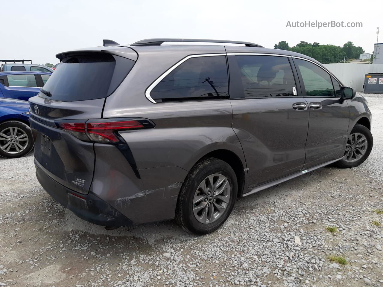 2022 Toyota Sienna Xle Серый vin: 5TDYRKEC2NS123021