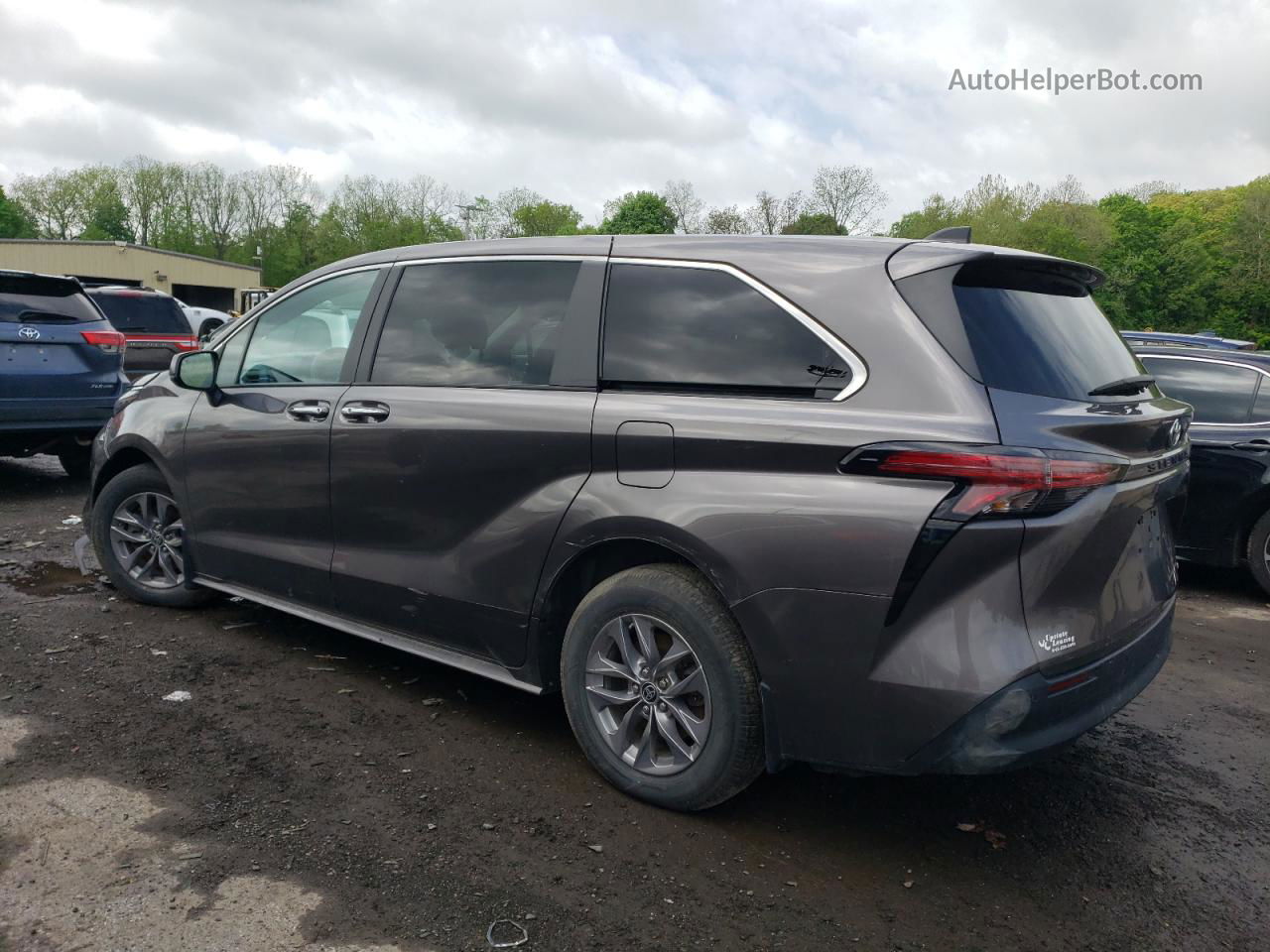 2022 Toyota Sienna Xle Серый vin: 5TDYRKEC2NS129773