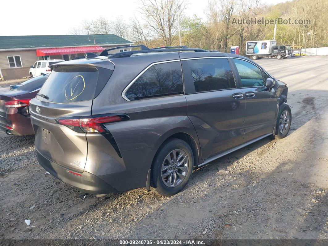 2022 Toyota Sienna Xle Gray vin: 5TDYRKEC4NS111288