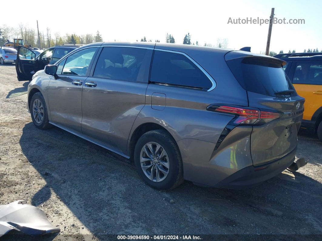 2022 Toyota Sienna Xle Серый vin: 5TDYRKEC4NS118449