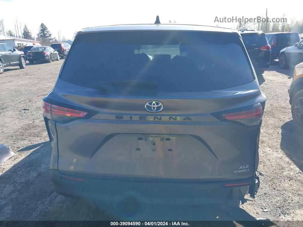 2022 Toyota Sienna Xle Gray vin: 5TDYRKEC4NS118449