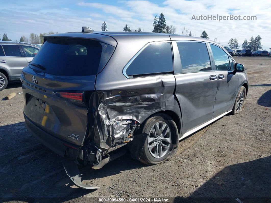 2022 Toyota Sienna Xle Gray vin: 5TDYRKEC4NS118449