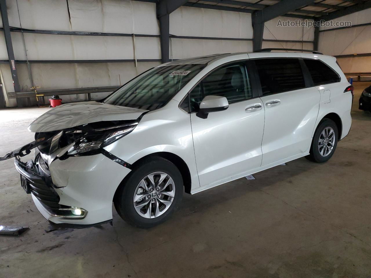 2022 Toyota Sienna Xle White vin: 5TDYRKEC4NS120525