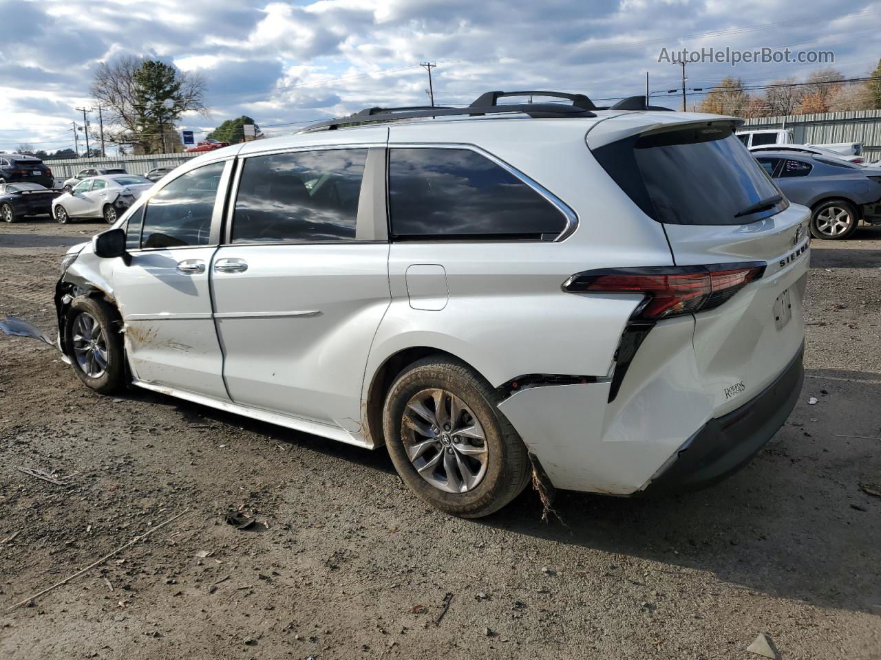 2022 Toyota Sienna Xle White vin: 5TDYRKEC4NS131136