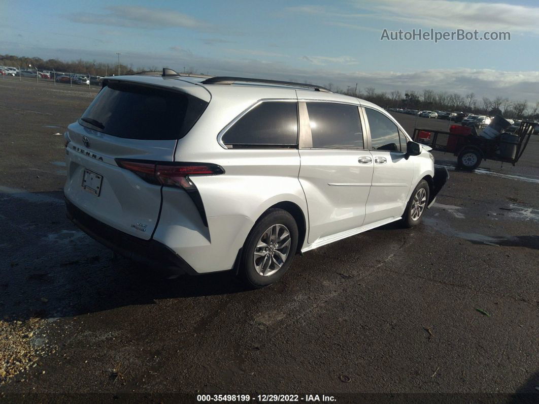 2022 Toyota Sienna Xle White vin: 5TDYRKEC5NS093724