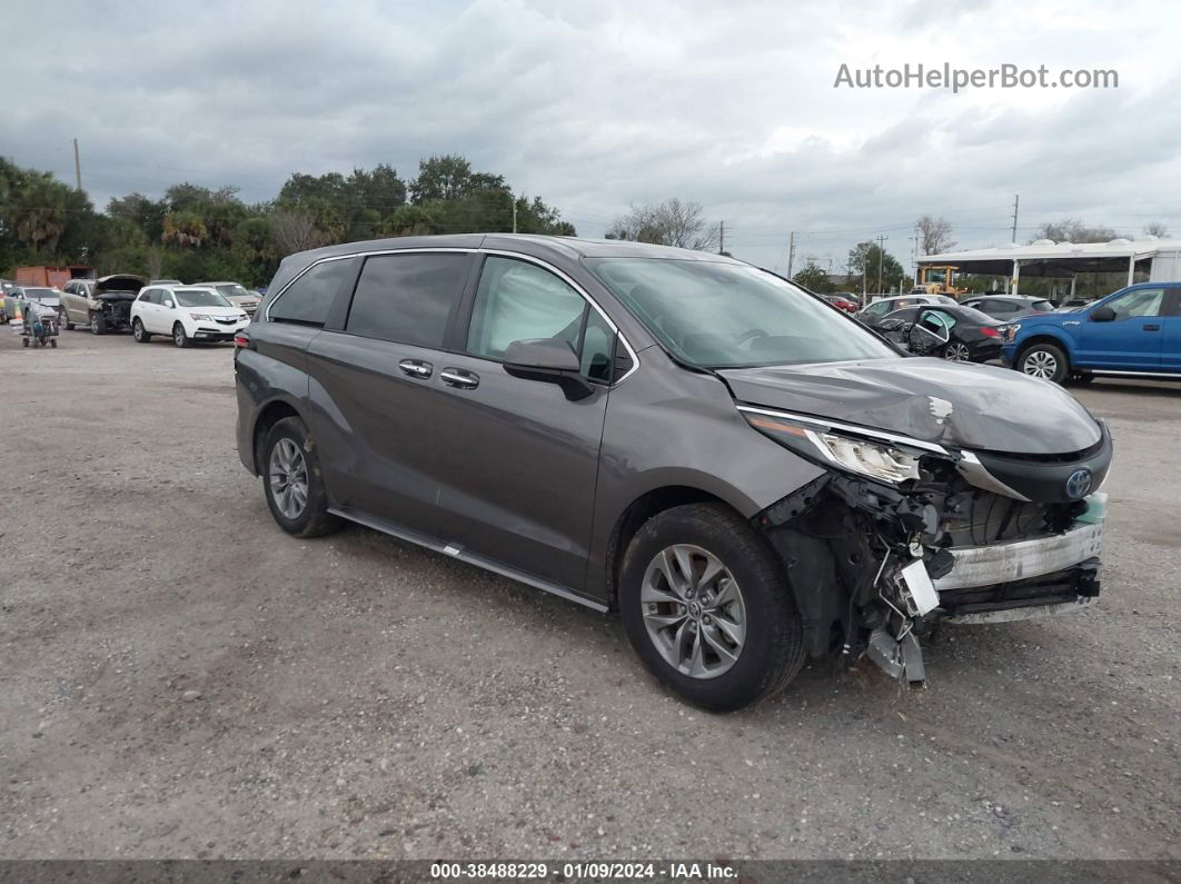 2022 Toyota Sienna Xle Gray vin: 5TDYRKEC5NS119559