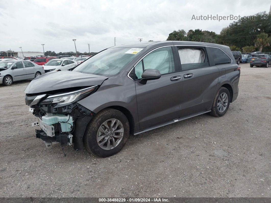 2022 Toyota Sienna Xle Gray vin: 5TDYRKEC5NS119559