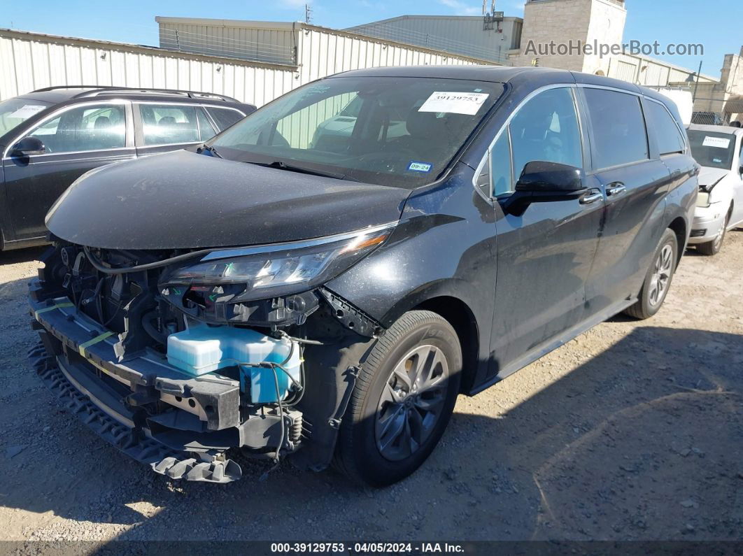 2022 Toyota Sienna Xle Черный vin: 5TDYRKEC5NS134093