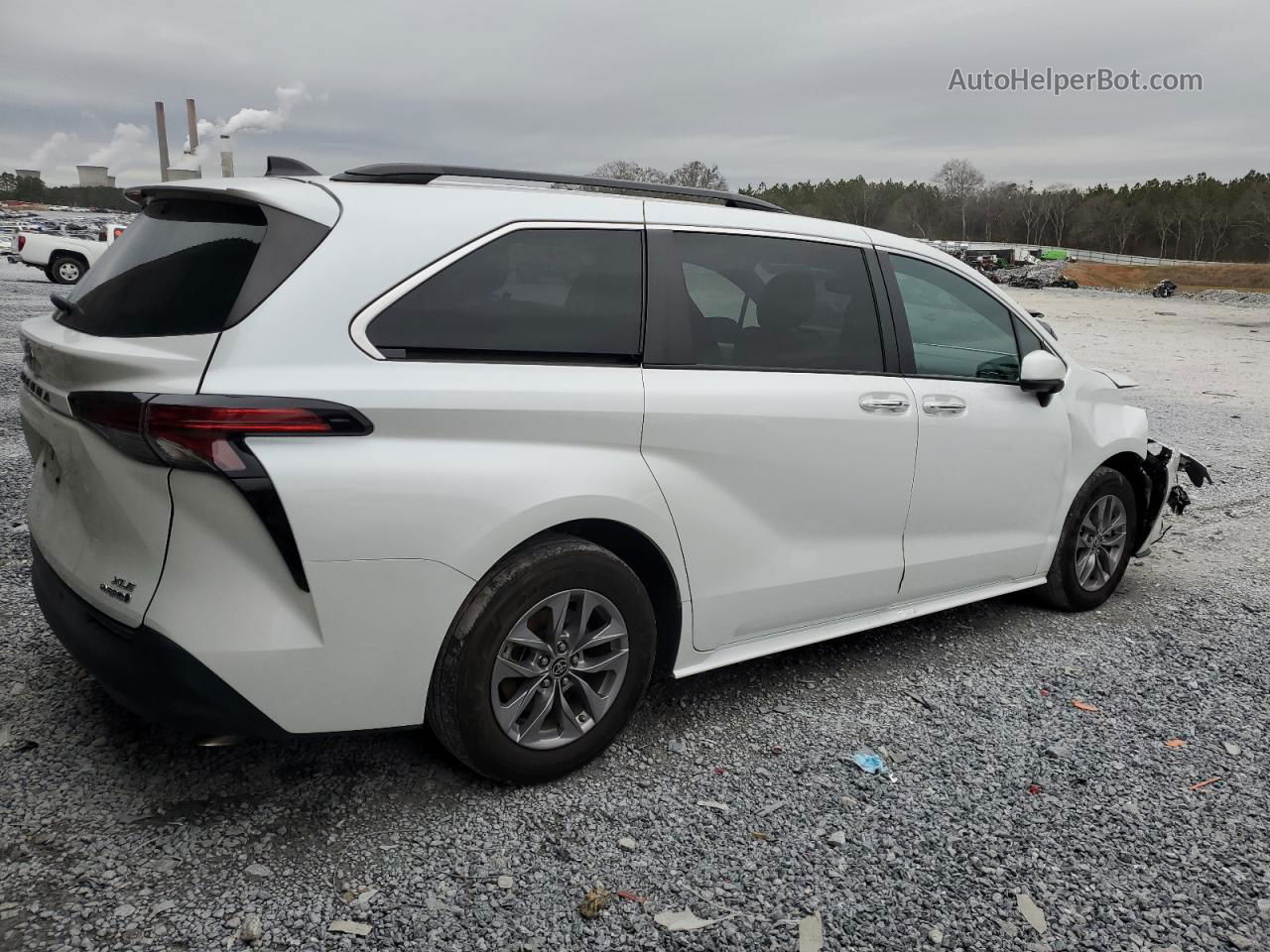 2022 Toyota Sienna Xle White vin: 5TDYRKEC6NS078293