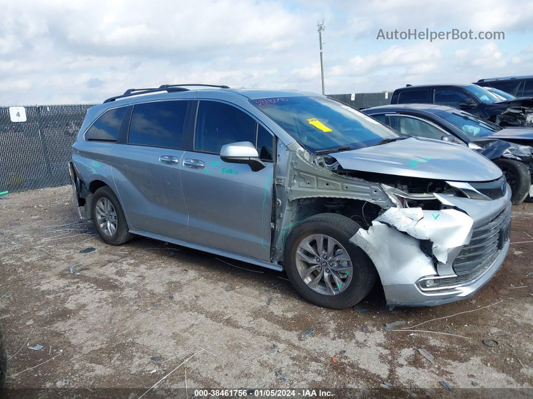 2022 Toyota Sienna Xle Silver vin: 5TDYRKEC6NS110479