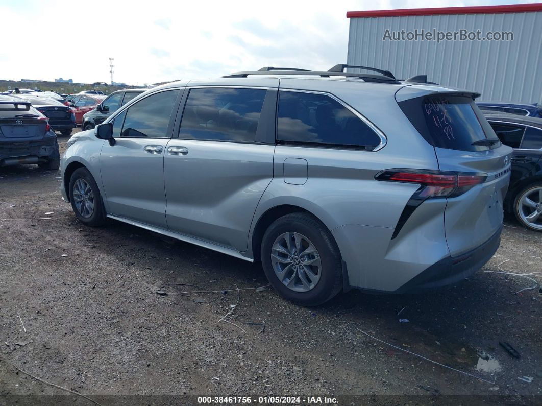 2022 Toyota Sienna Xle Silver vin: 5TDYRKEC6NS110479