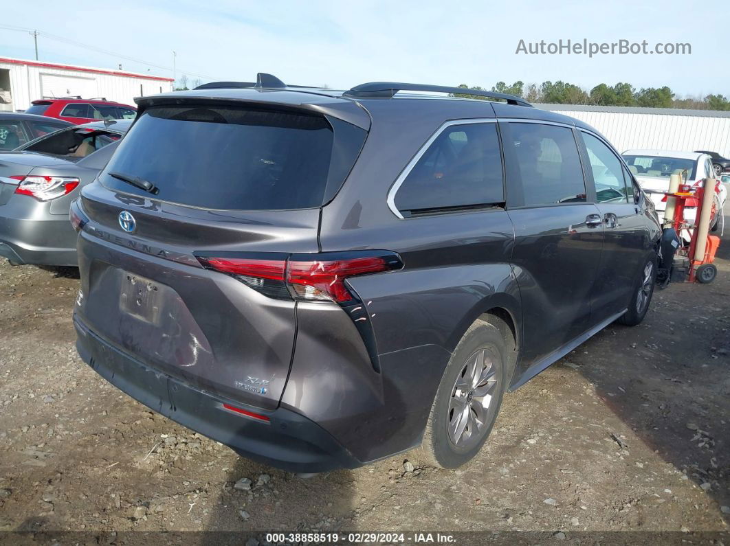 2022 Toyota Sienna Xle Gray vin: 5TDYRKEC7NS108675