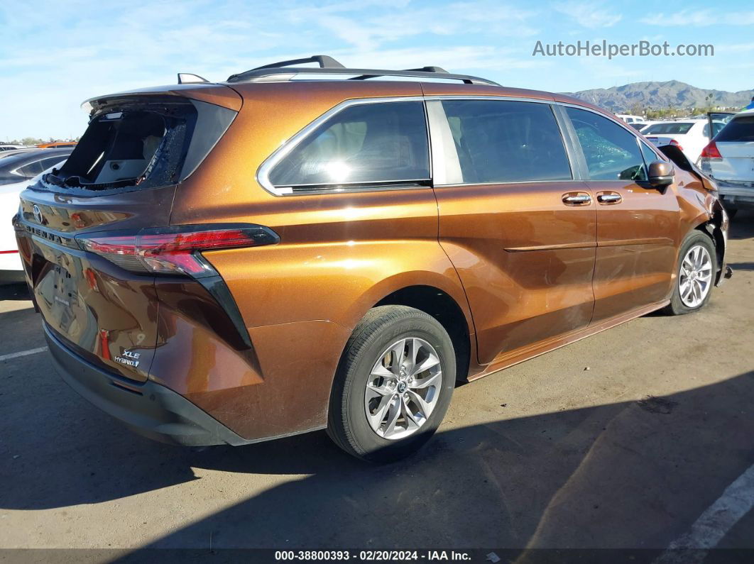 2022 Toyota Sienna Xle Коричневый vin: 5TDYRKEC9NS088042